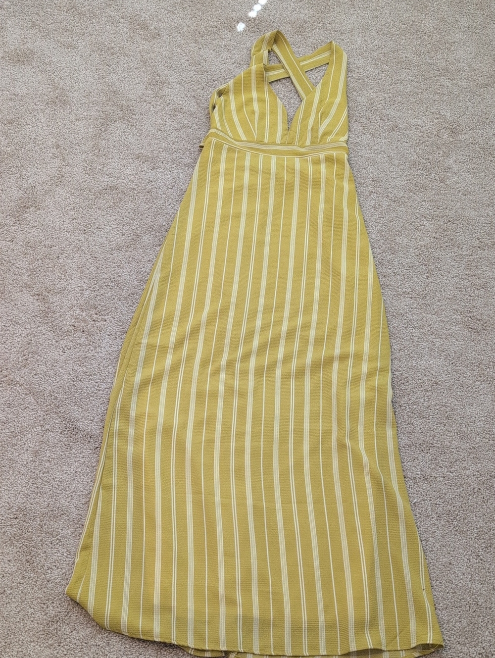 Forever 21 Kiwi Green Striped Maxi Dress